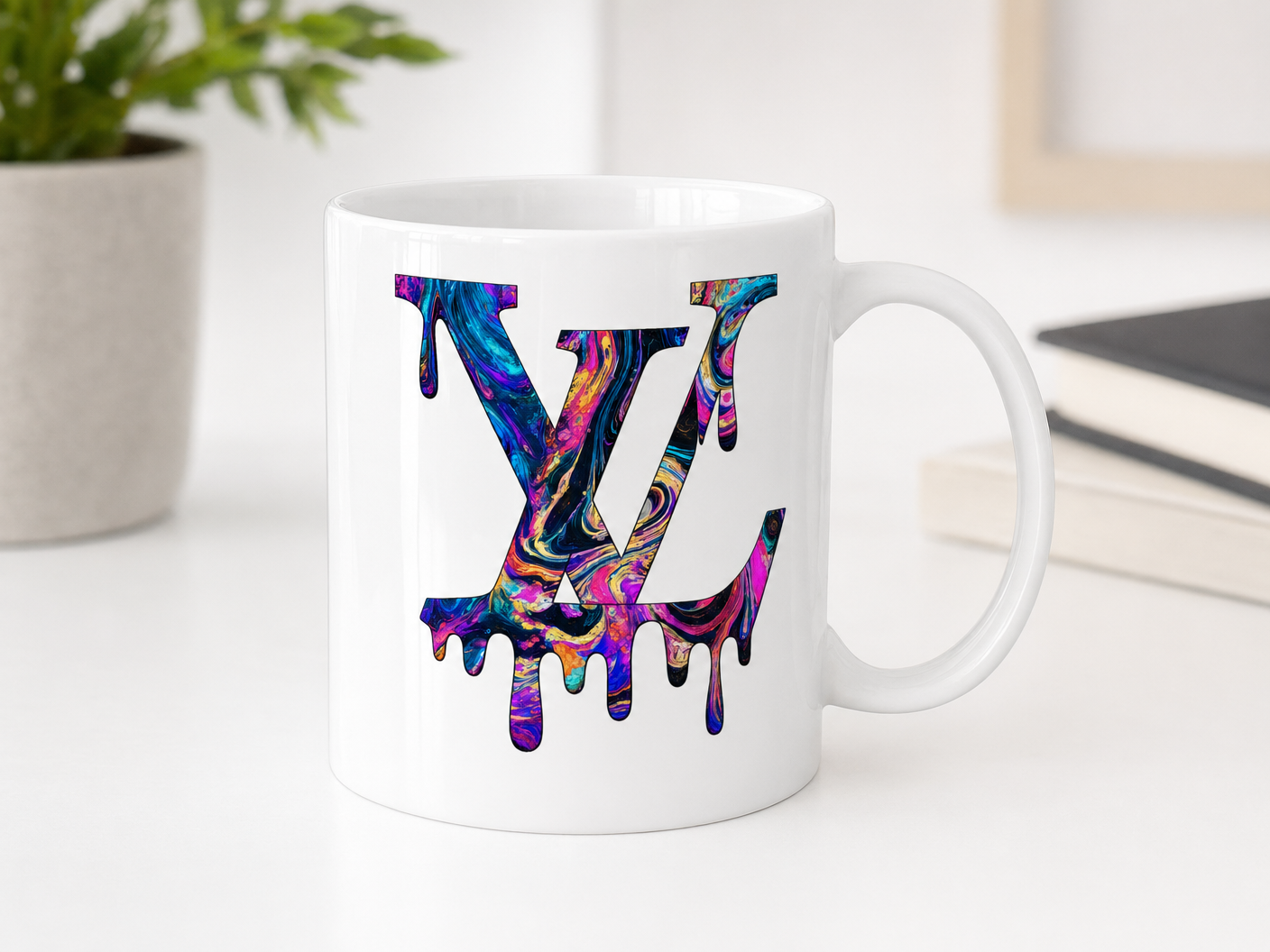 Designer-Inspired Luxury Monogram Pattern | High-Fashion Digital Graphic Design 8 11inch DTF Transfers