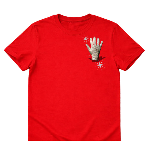 Custom Order – Michael Jackson Glitter Glove Tee (Red)