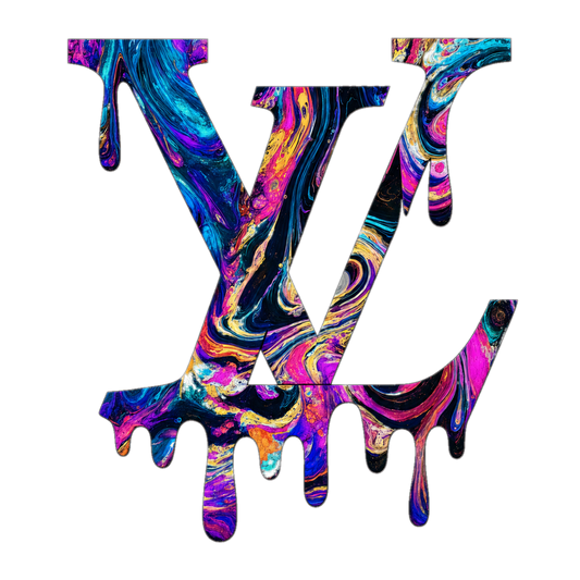 Designer-Inspired Luxury Monogram Pattern | High-Fashion Digital Graphic Design 8 11inch DTF Transfers