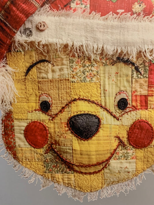 Patchwork Pooh inspired DTF