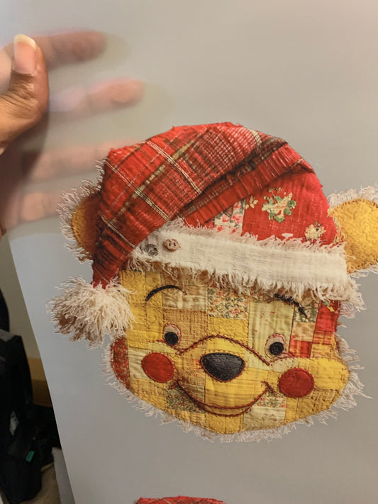 Patchwork Pooh inspired DTF