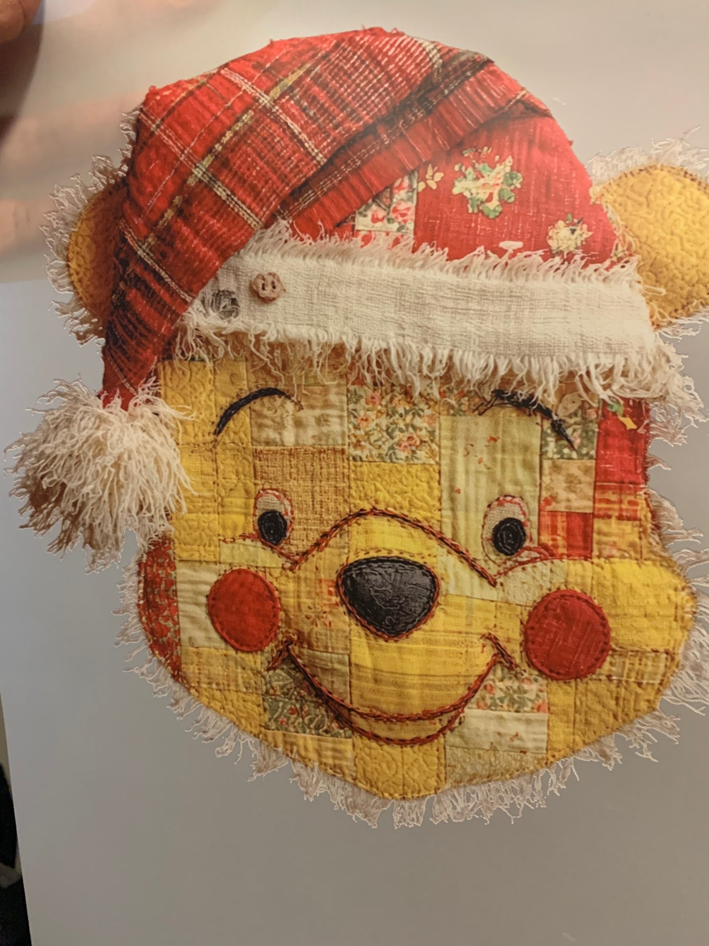 Patchwork Pooh inspired DTF