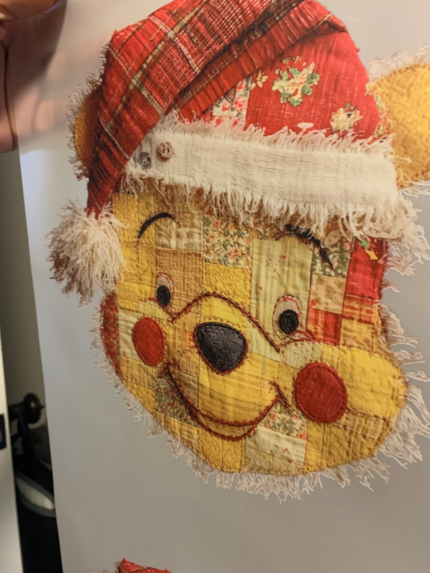 Patchwork Pooh inspired DTF