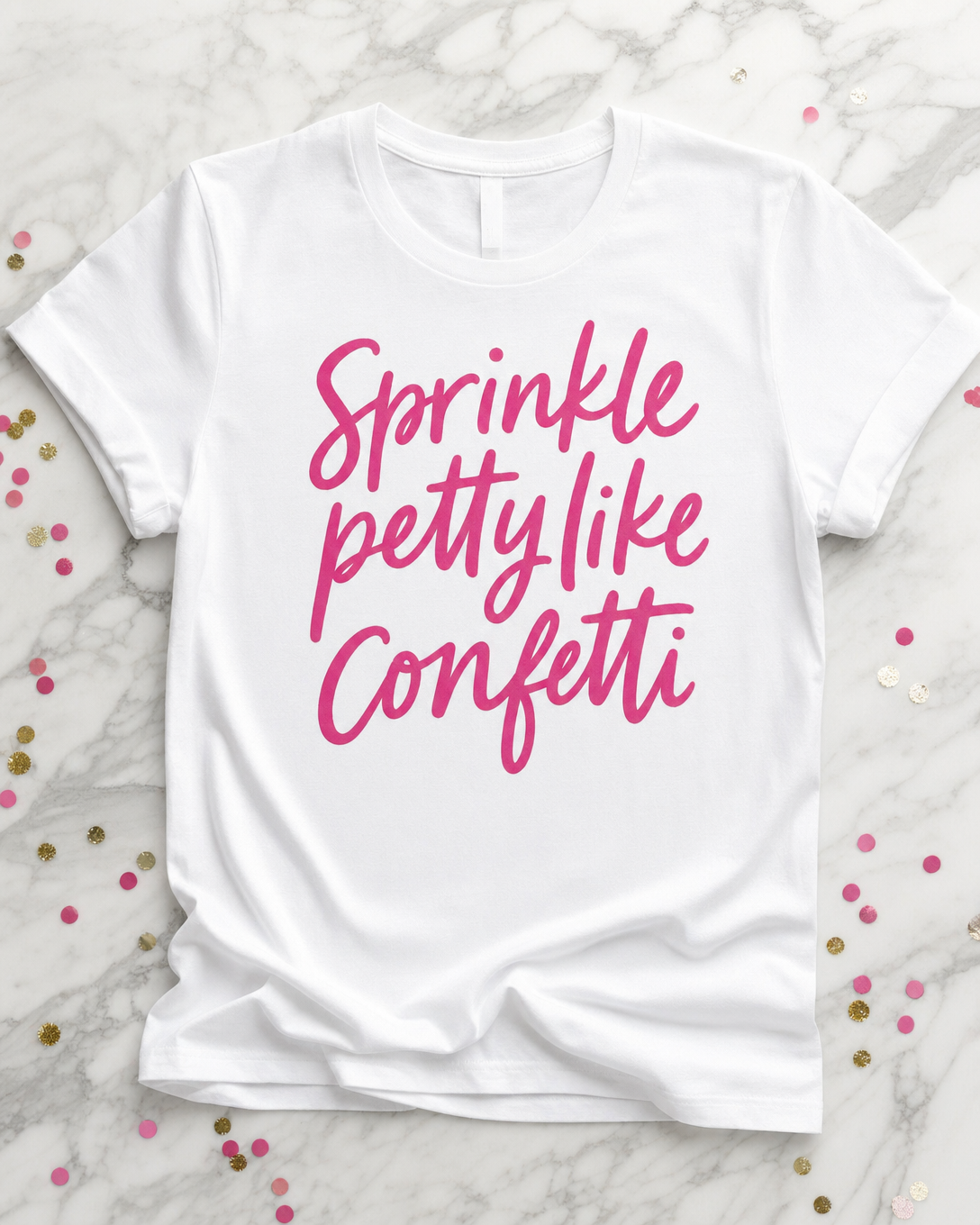 Sprinkle Petty Like Confetti - Sassy Hand-Lettered Graphic Design 4 DTF Transfers